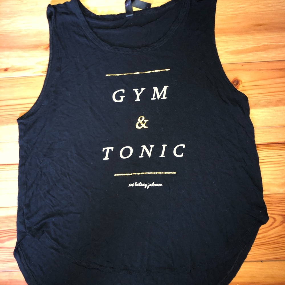 Betsey Johnson Gym and Tonic Gym Graphic Tank